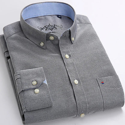 Men's Long-Sleeve Oxford Shirt