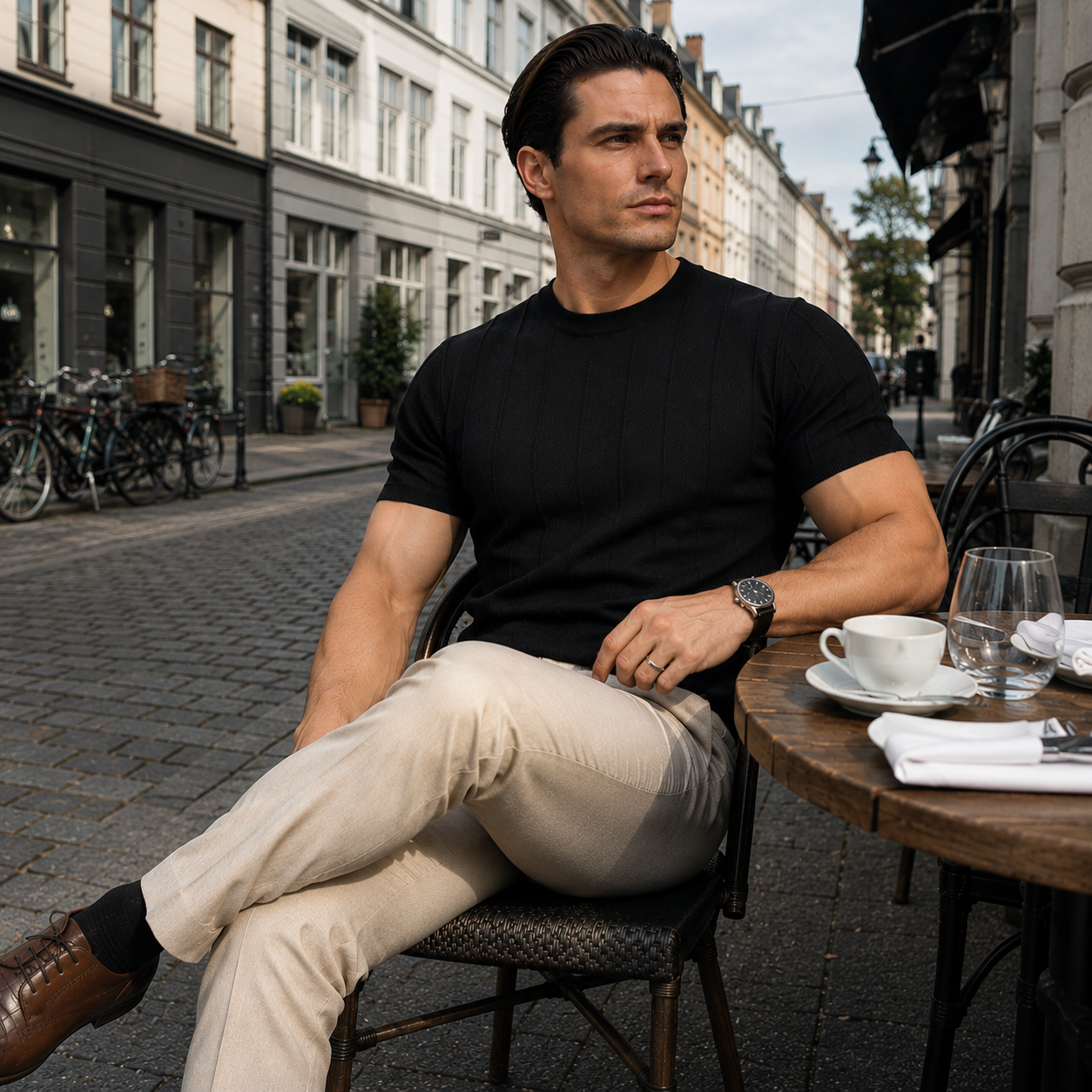 Marlow Ribbed Knit Tee
