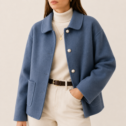 Margaux | Cropped Wool-Look Coat