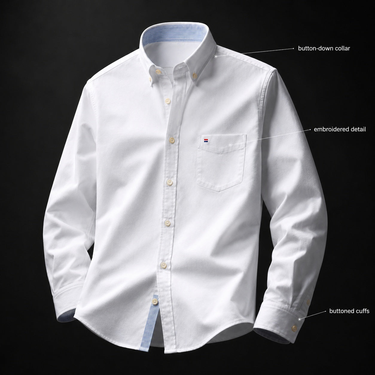Men's Long-Sleeve Oxford Shirt