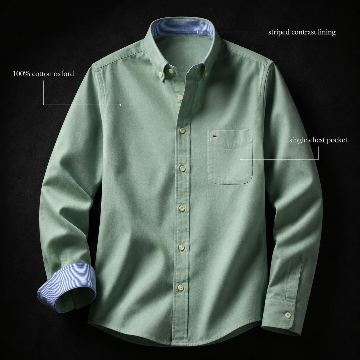 Men's Long-Sleeve Oxford Shirt