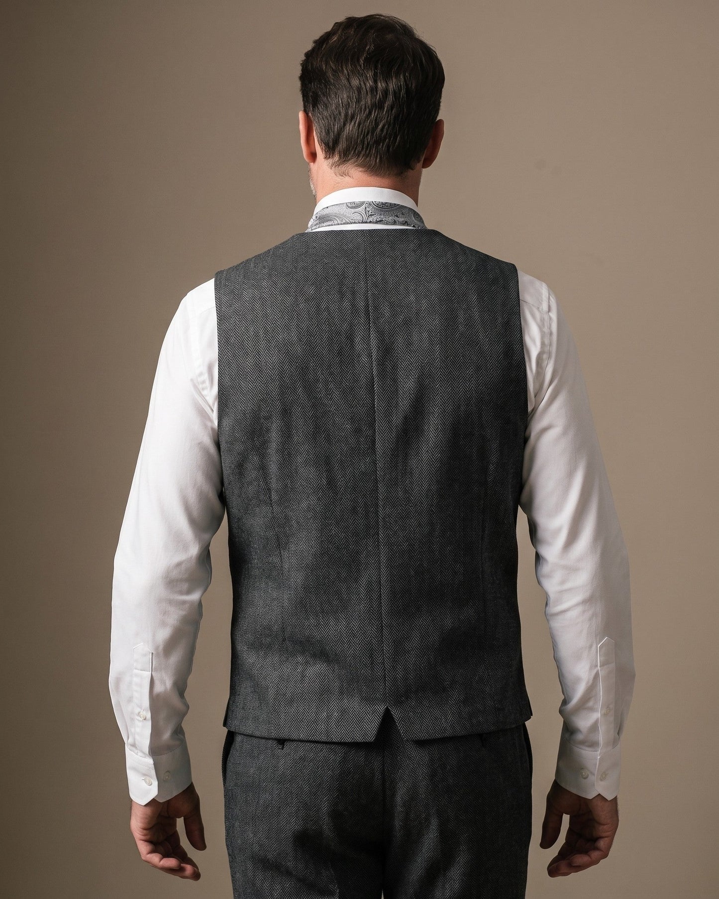 Stanley | Double-Breasted Herringbone Waistcoat