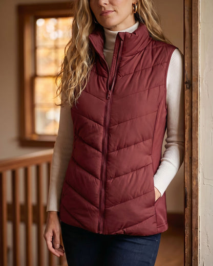 Heather | Chevron Quilted Gilet