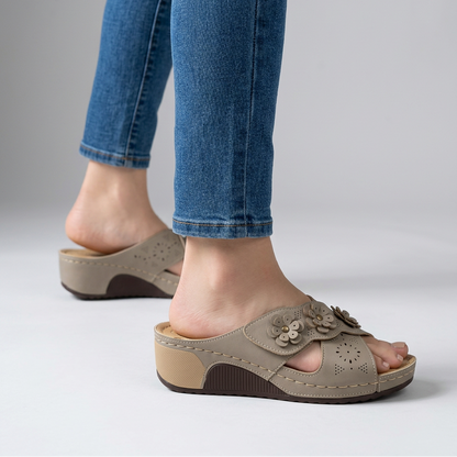 Marcella | Women's Floral Wedge Slides