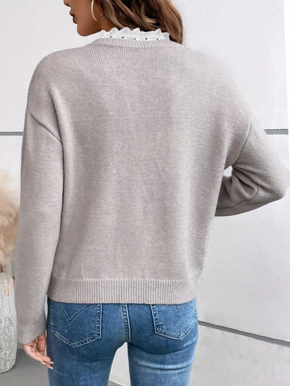 Dexley Rosalind Lace Collar Jumper