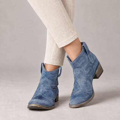 Annette Women's Soft Synthetic Shoes — Blue | Emory & Blanc