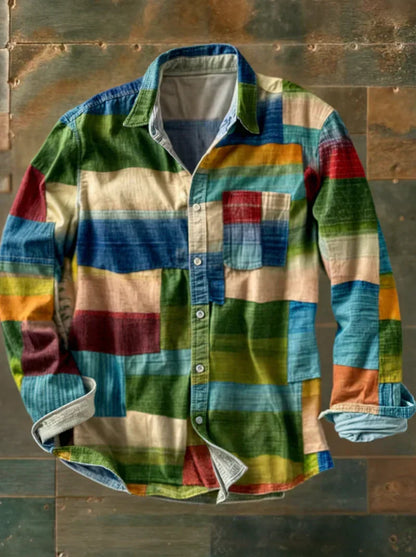 Leo Patchwork Knit Jumper