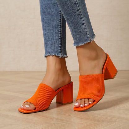Helena | Textured Block Heel Sandals