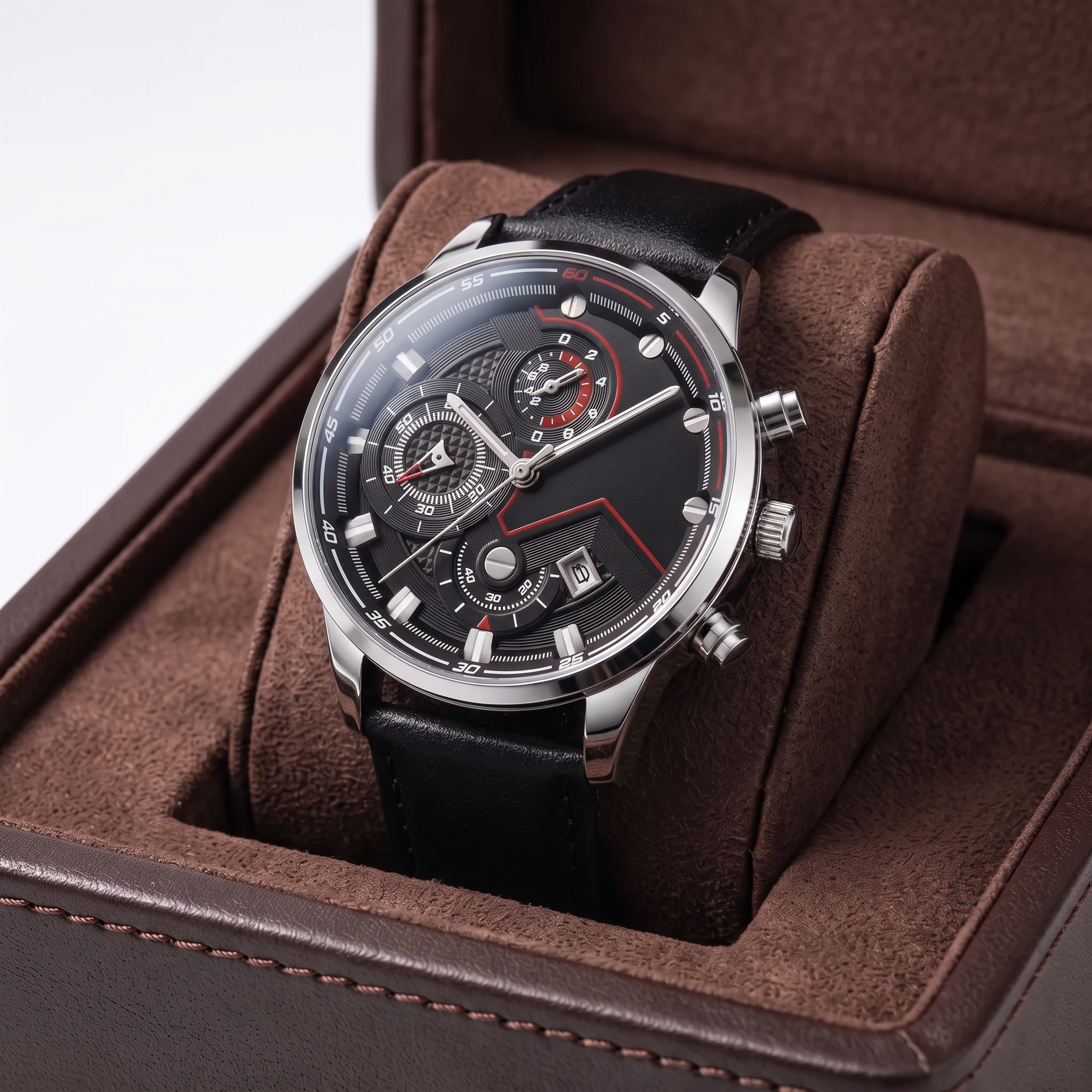 HALDEN | Black-Case Multi-Dial Watch, 37mm