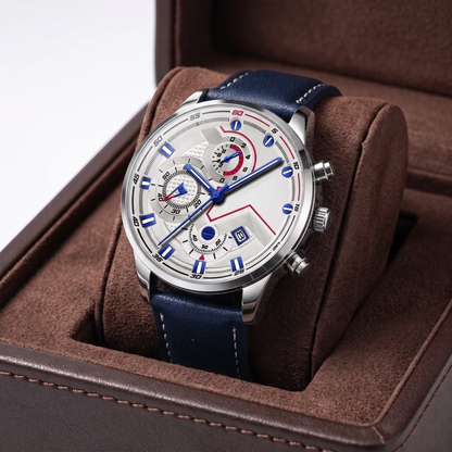 HALDEN | Black-Case Multi-Dial Watch, 37mm