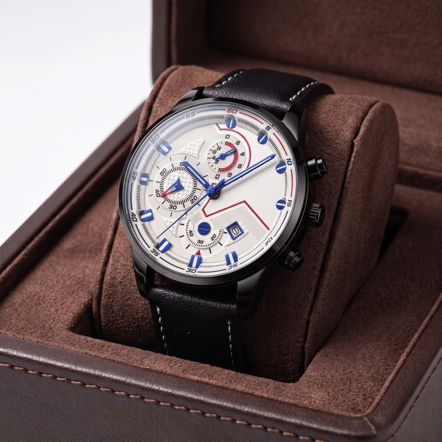 HALDEN | Black-Case Multi-Dial Watch, 37mm
