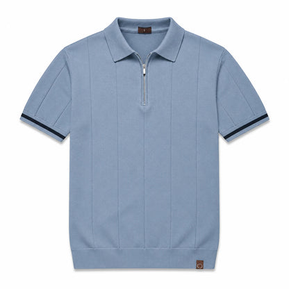 EROS II | Tipped Cuff Zip Polo Shirt