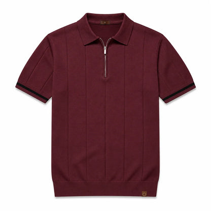 EROS II | Tipped Cuff Zip Polo Shirt