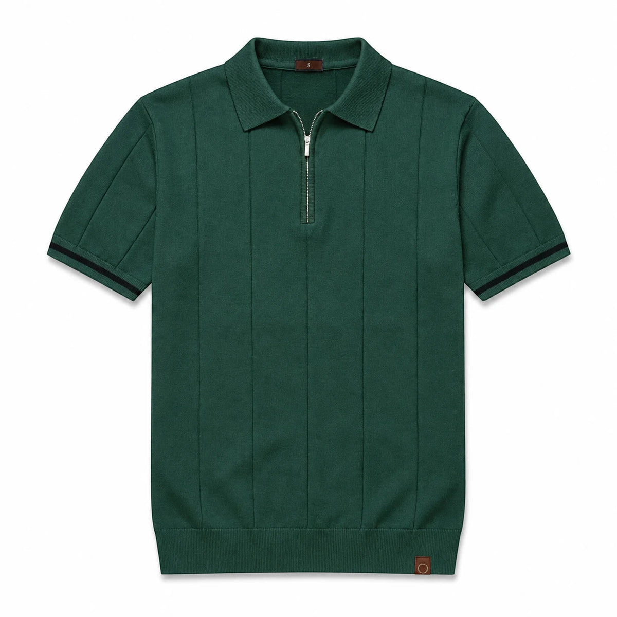EROS II | Tipped Cuff Zip Polo Shirt