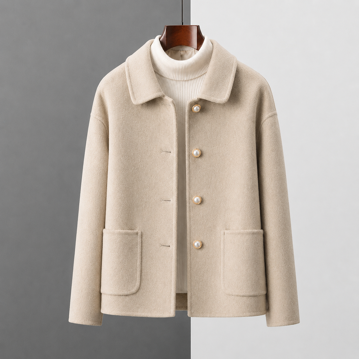 Margaux | Cropped Wool-Look Coat