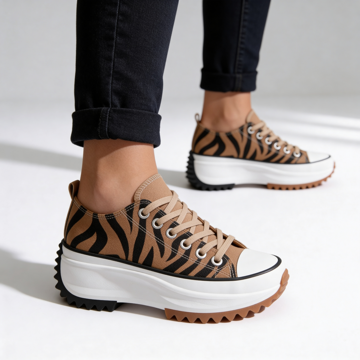 Bonnie | Women's Chunky Platform Canvas Trainers