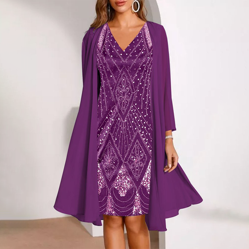 Vivienne Beaded Dress & Jacket Set