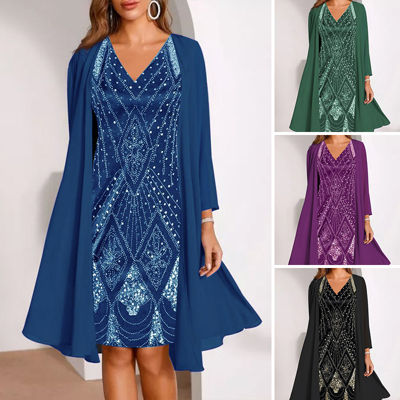 Vivienne Beaded Dress & Jacket Set
