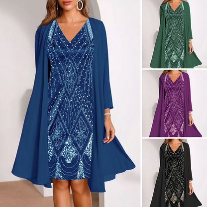 Vivienne Beaded Dress & Jacket Set