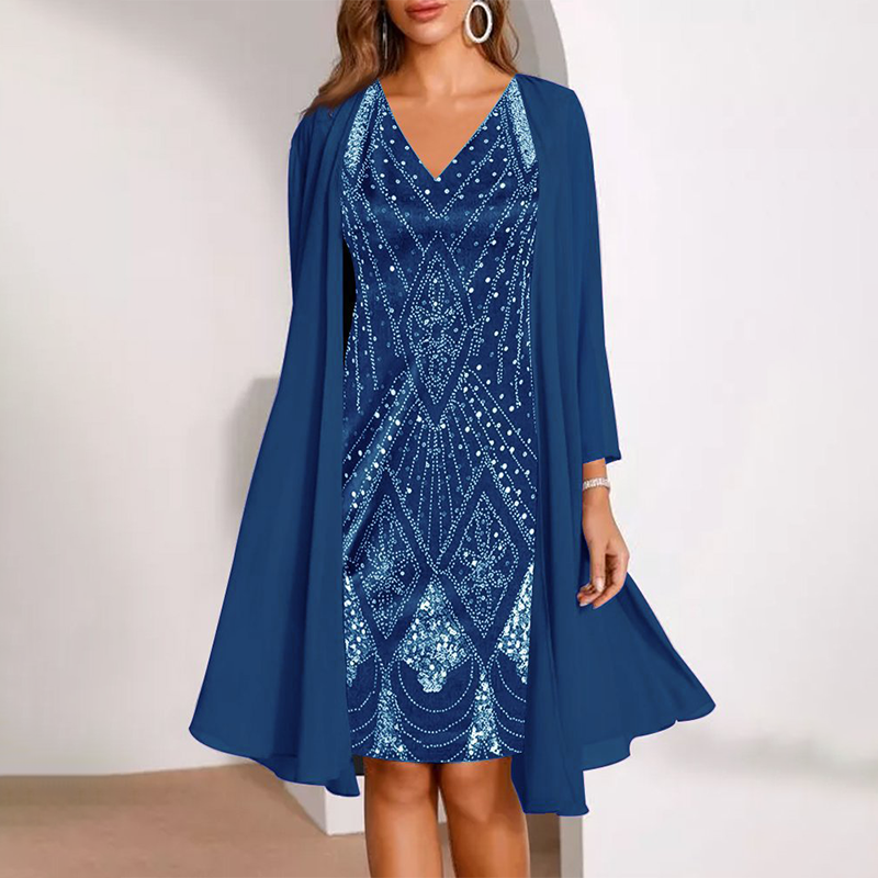 Vivienne Beaded Dress & Jacket Set