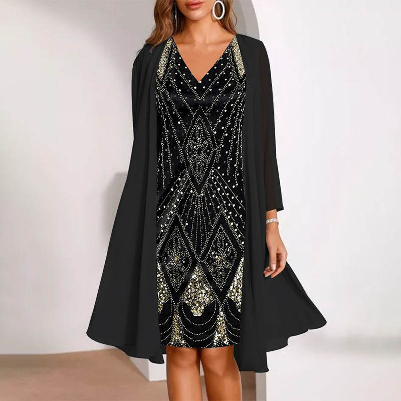 Vivienne Beaded Dress & Jacket Set