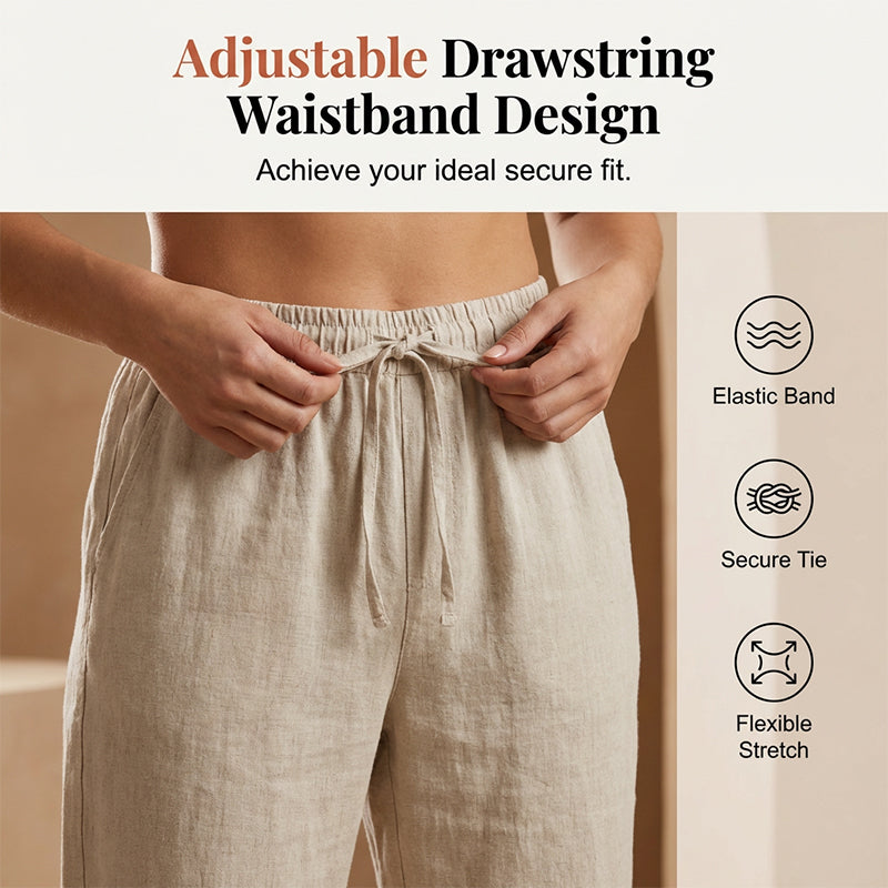Odette Linen Capri Pants