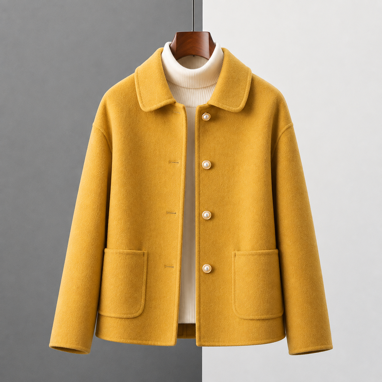 Margaux | Cropped Wool-Look Coat
