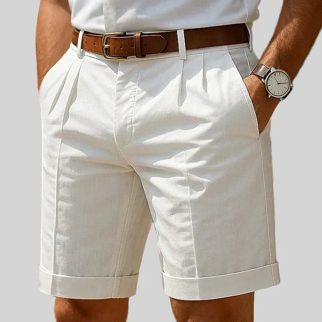 Enzo™ | Men's Pleated Tailored Shorts