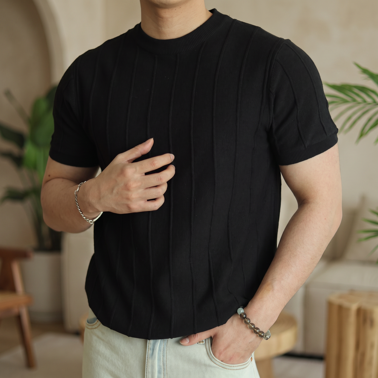 Marlow Ribbed Knit Tee