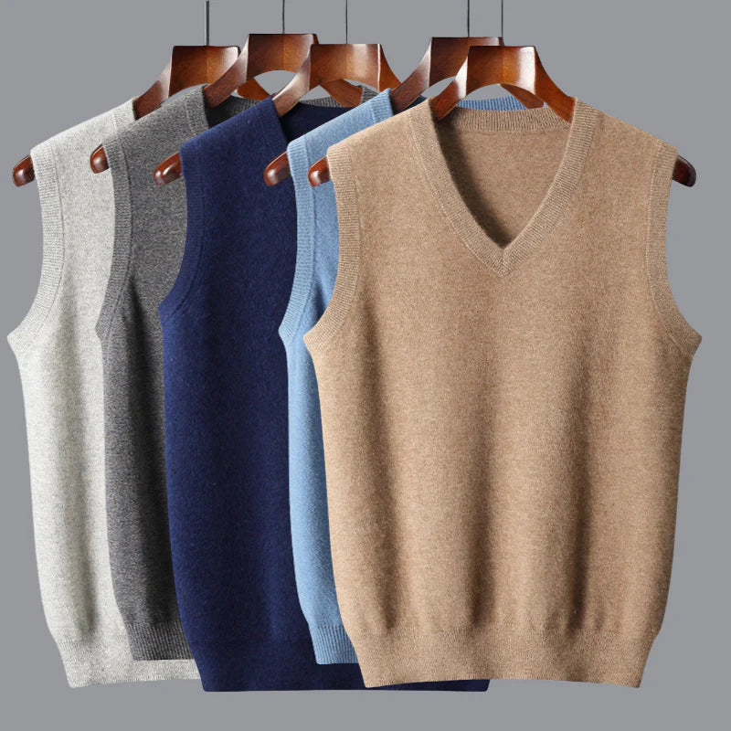 ELLIS | Fine-Knit V-Neck Vest